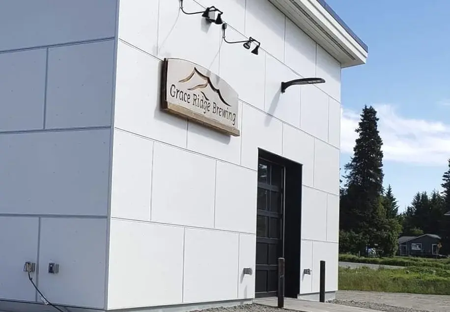 Exterior of Grace Ridge Brewing in Homer, Alaska